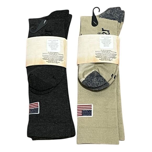 Wrangler Patriotic American Flag Boot Socks, 2 Packs, Size L, NWT - Picture 2 of 5